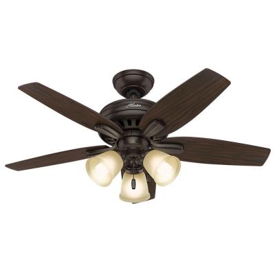 Newsome 42 in. Indoor Premier Bronze Ceiling Fan with 3-Light